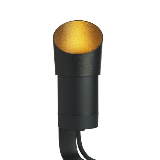 Philips Hue Lily Smart Outdoor Spotlight with Anti-Glare Shield – Upright Front View of Modern Landscape Light for Garden or Patio