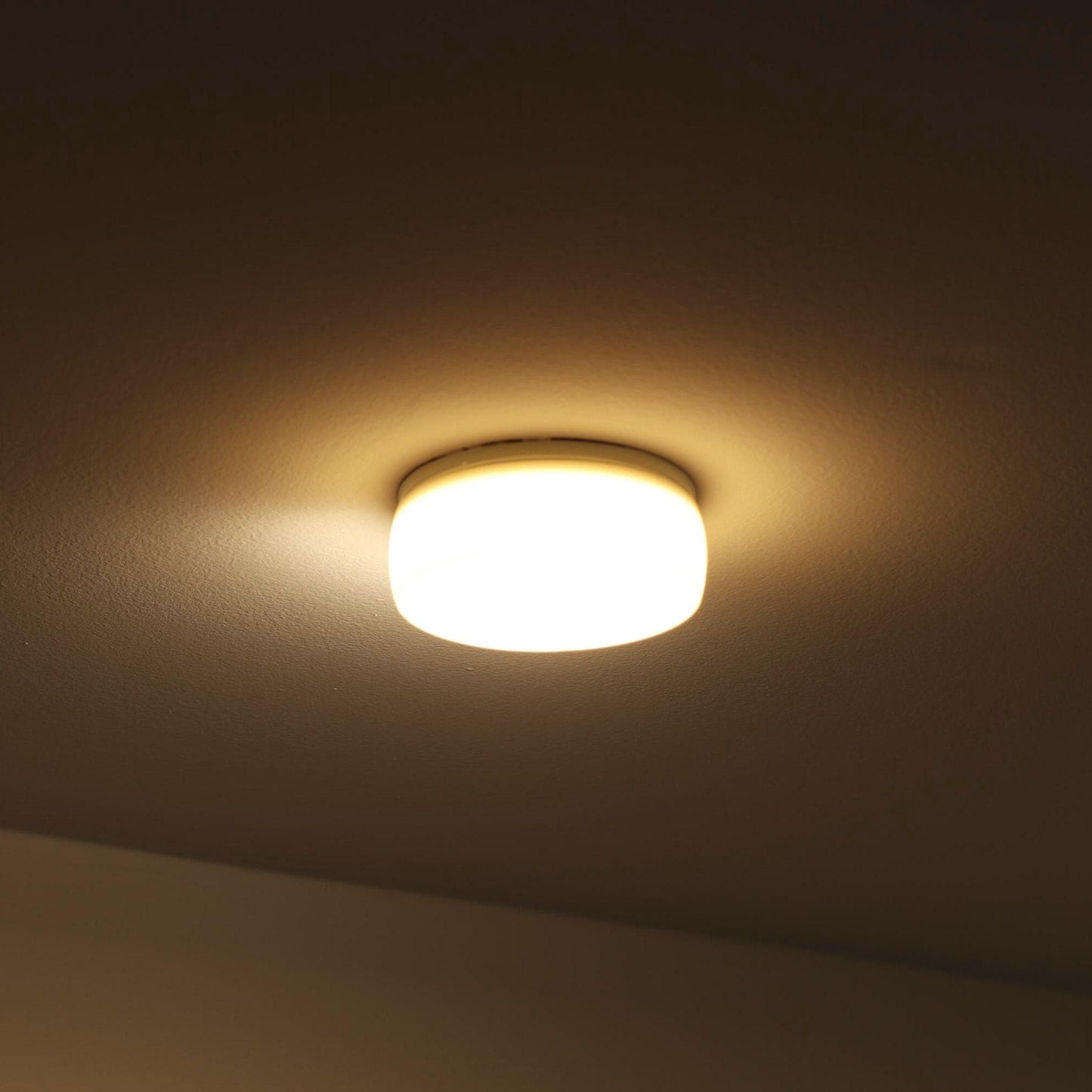 Glow Dome Recessed Light Diffuser - White Gold LED Downlight Cover - Renter Friendly