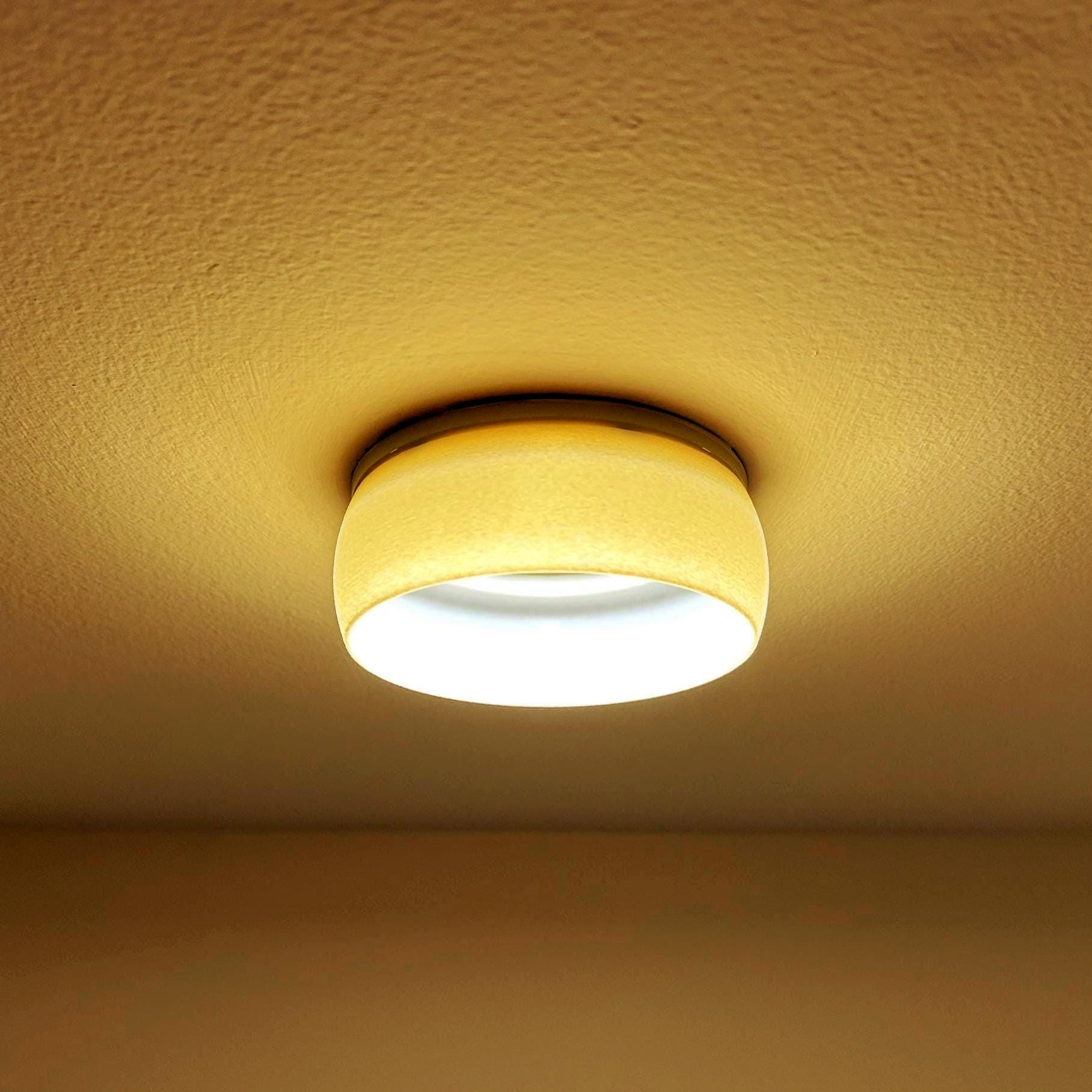 Glow Shade Recessed Light Diffuser - White Gold LED Downlight Shade