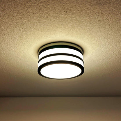 Glow Dome Strata Recessed Light Diffuser - Black & White Gold LED Downlight Cover