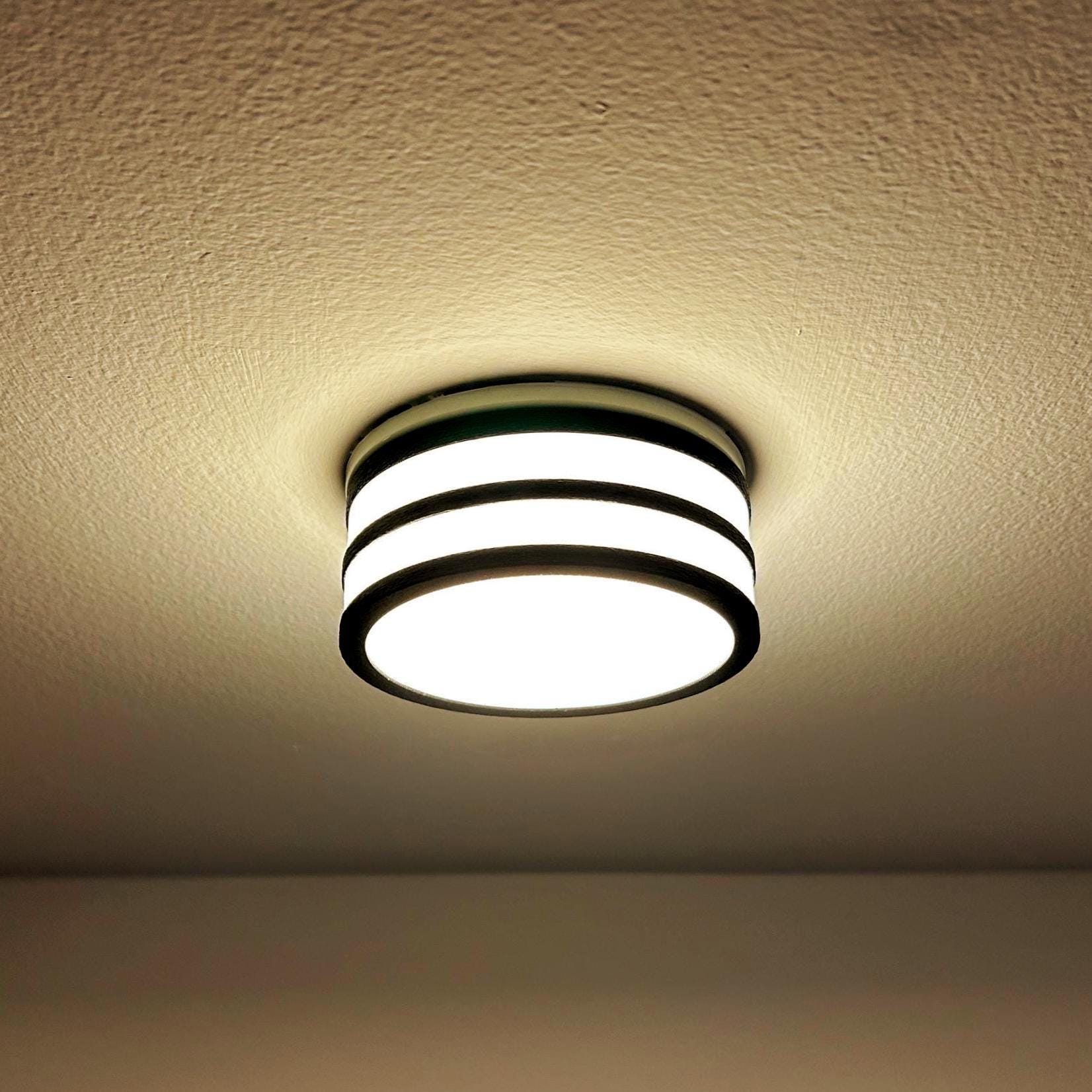 Strata Recessed Light Diffuser - Black & White Gold LED Downlight Cover