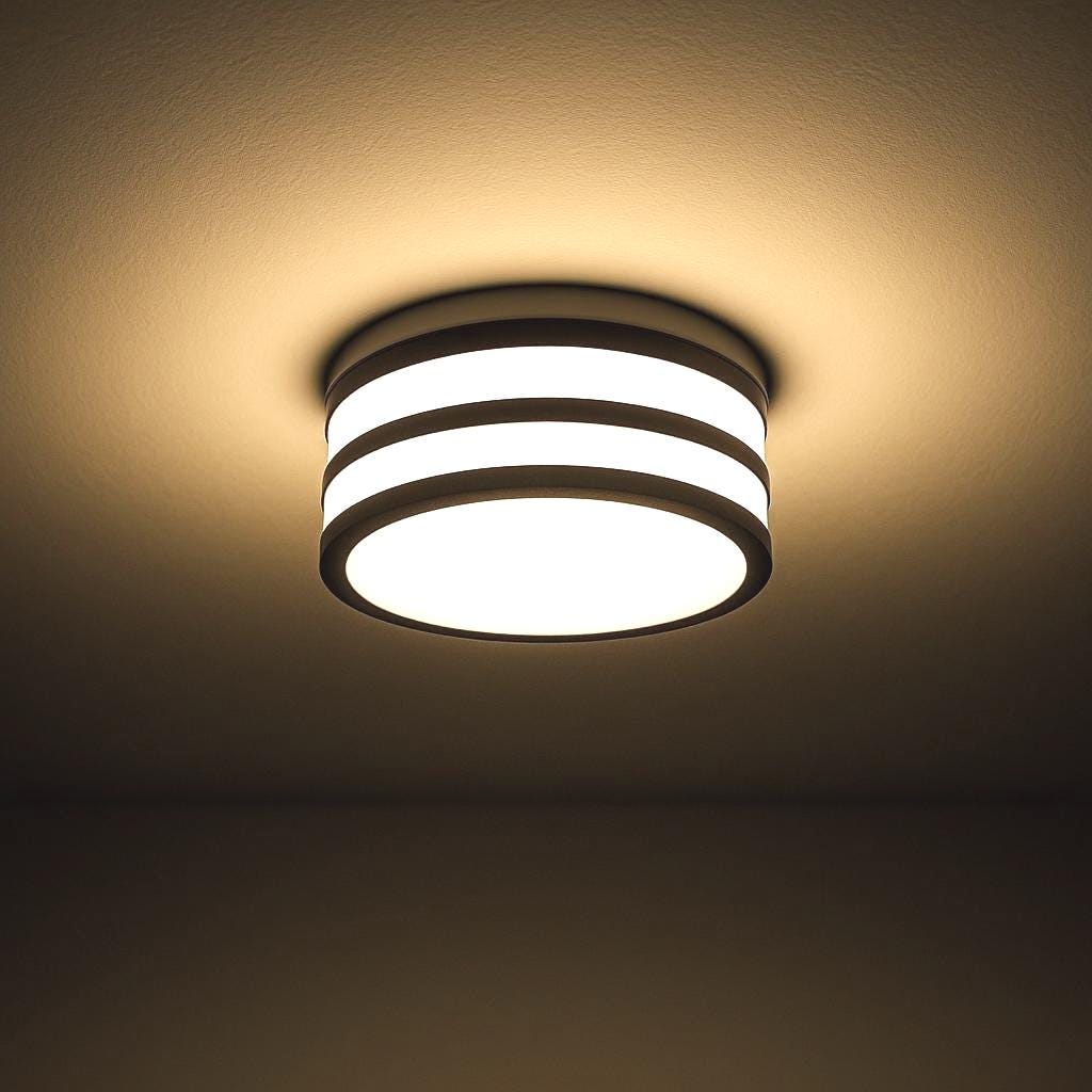 Strata Recessed Light Diffuser - Black & White Gold LED Downlight Cover