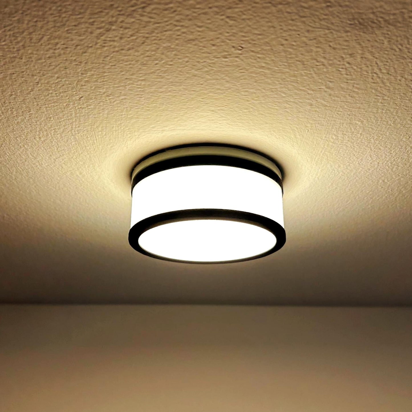 Halo Recessed Light Diffuser - Black & White Gold LED Downlight Cover