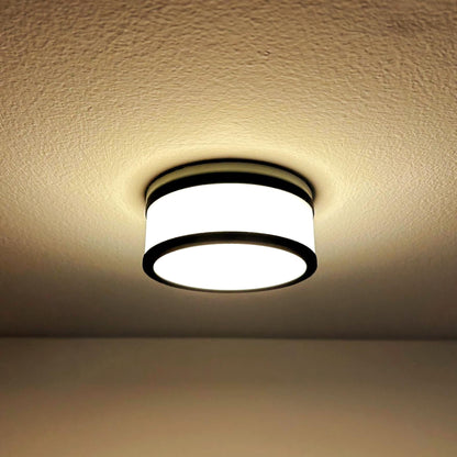 Halo Recessed Light Diffuser - Black & White Gold LED Downlight Cover