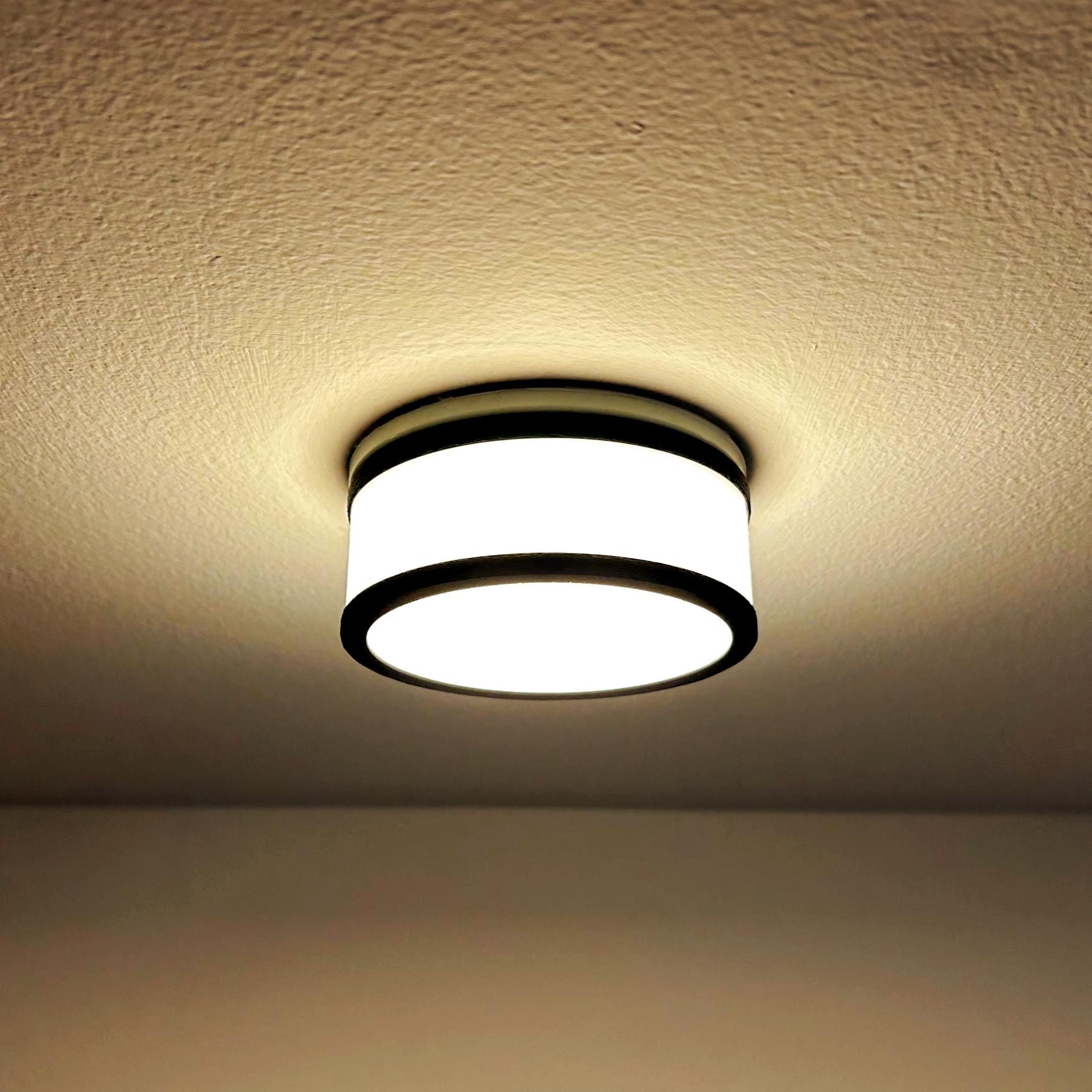 Glow Dome Halo Recessed Light Diffuser - Black & White Gold LED Downlight Cover