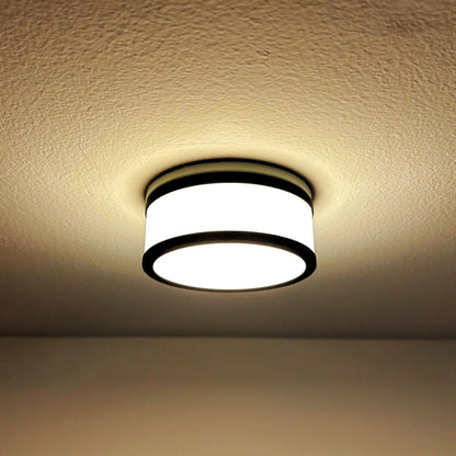 Glow Dome Halo Recessed Light Diffuser - Black & White Gold LED Downlight Cover