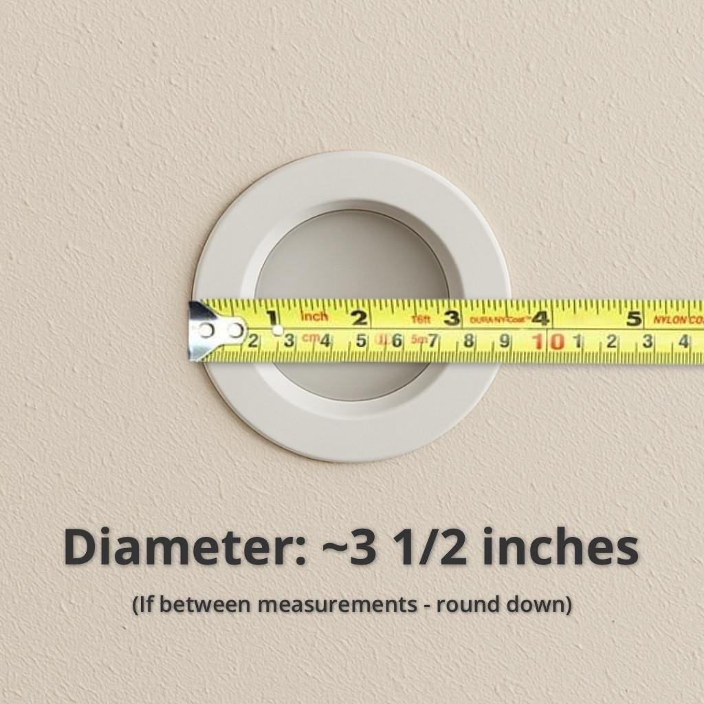 Glow Dome Recessed Light Diffuser - White Gold LED Downlight Covers - Renter Friendly