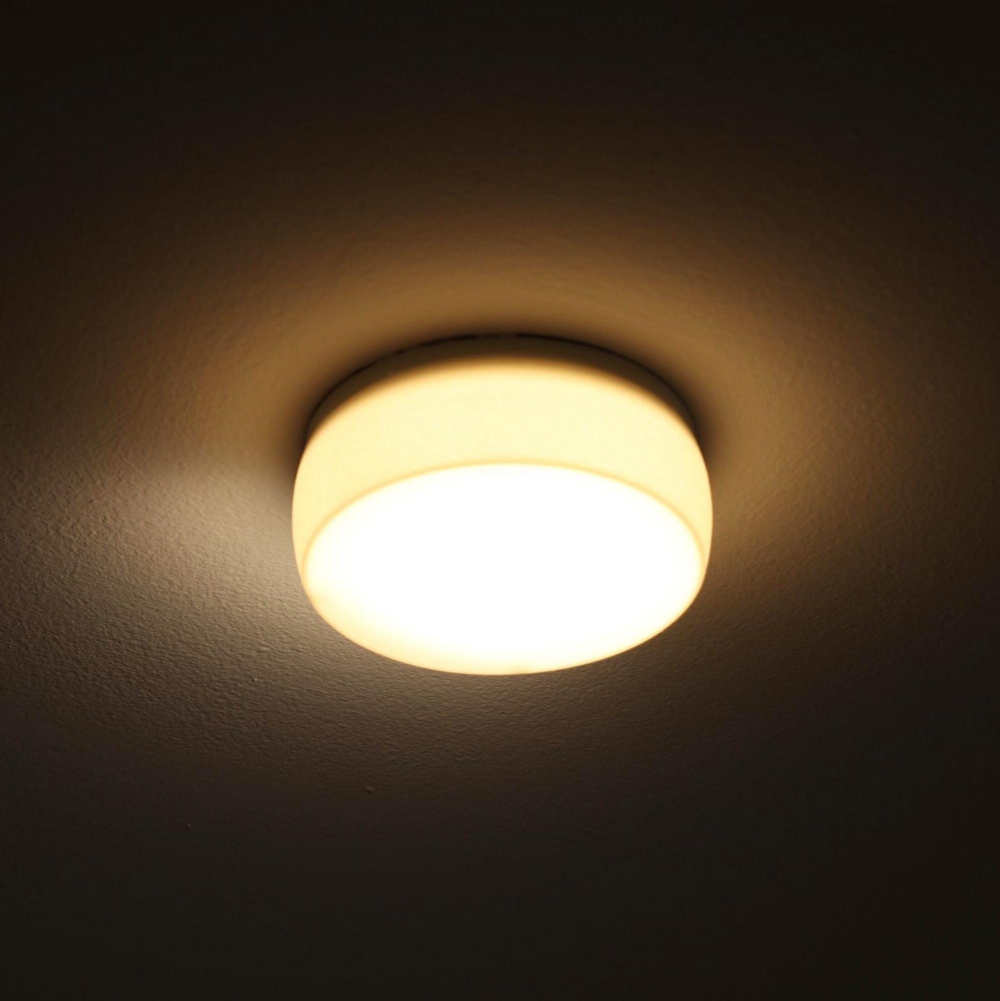 Glow Dome Recessed Light Diffuser - White Gold LED Downlight Cover - Renter Friendly