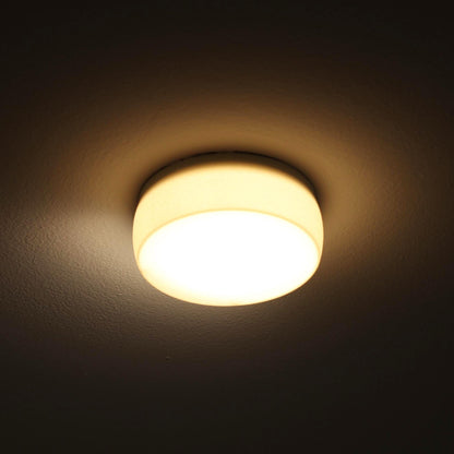 Glow Dome Recessed Light Diffuser - White Gold LED Downlight Cover - Renter Friendly
