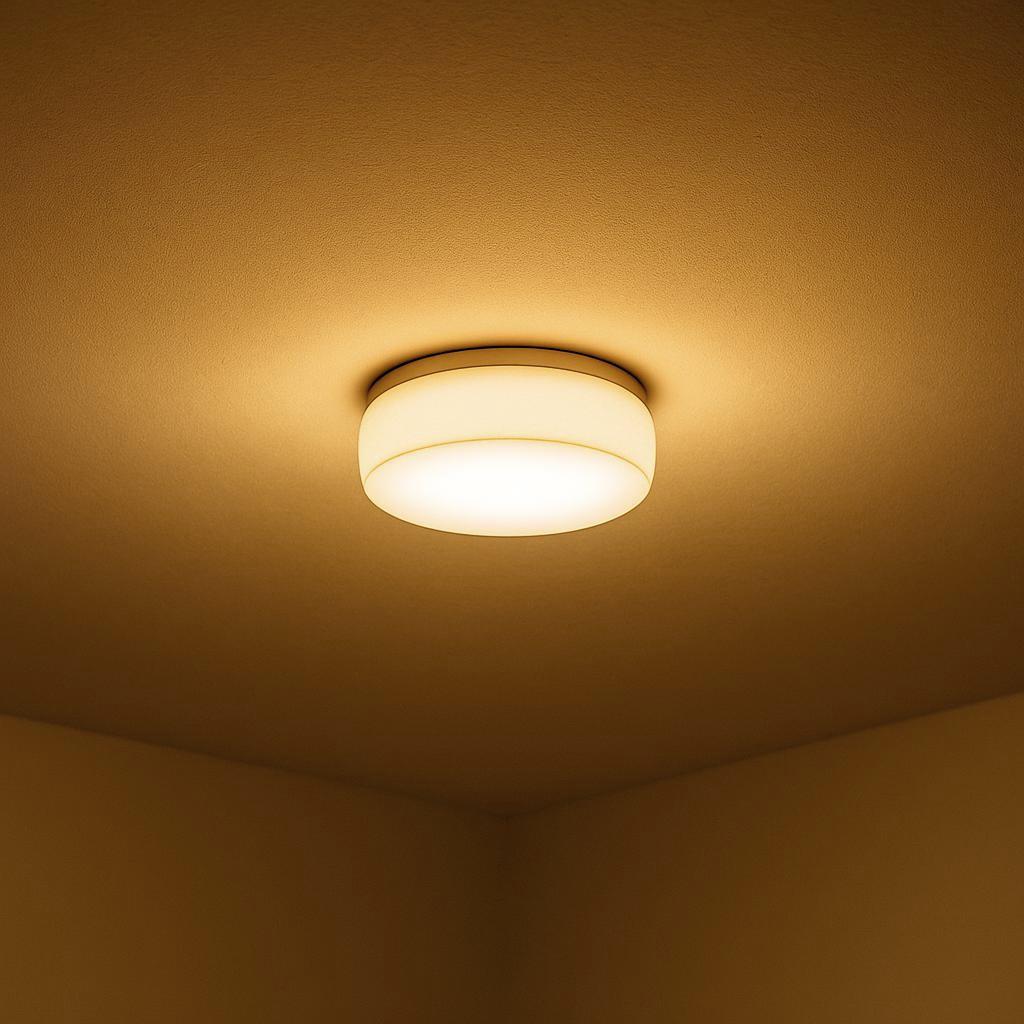 Glow Dome Recessed Light Diffuser - White Gold LED Downlight Cover - Renter Friendly