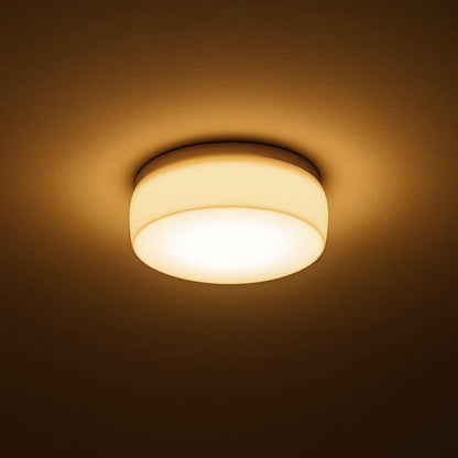 Glow Dome Recessed Light Diffuser - White Gold LED Downlight Cover - Renter Friendly