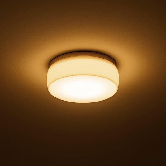 Glow Dome Recessed Light Diffuser - White Gold LED Downlight Cover - Renter Friendly