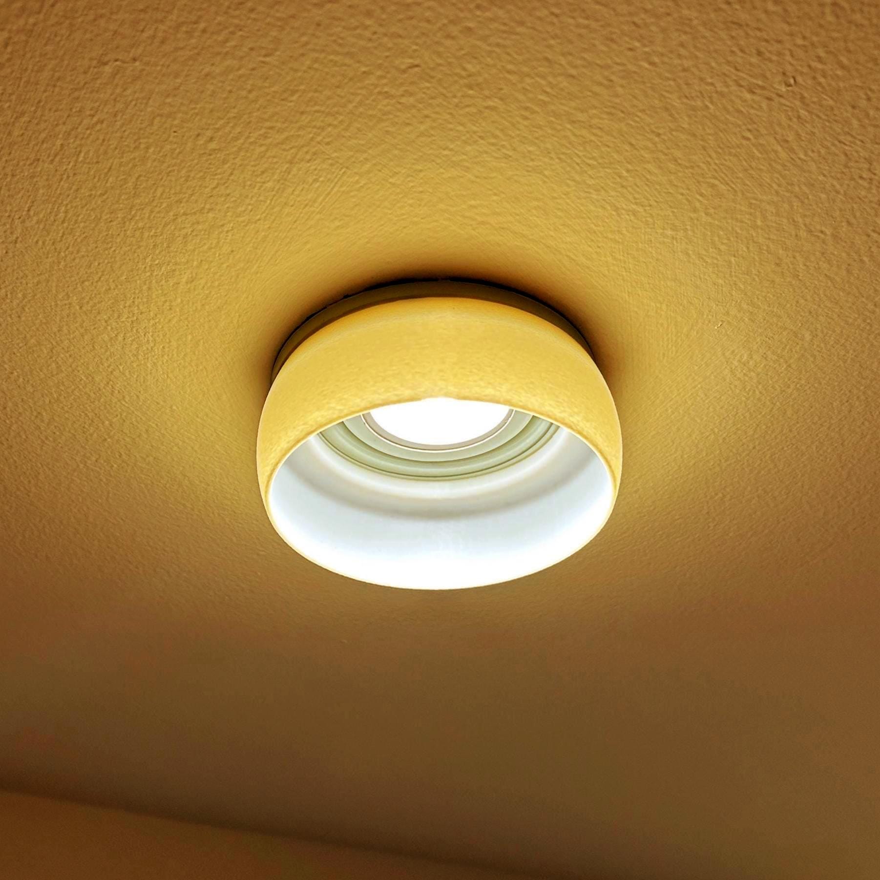 Glow Shade Recessed Light Diffuser - White Gold LED Downlight Shade