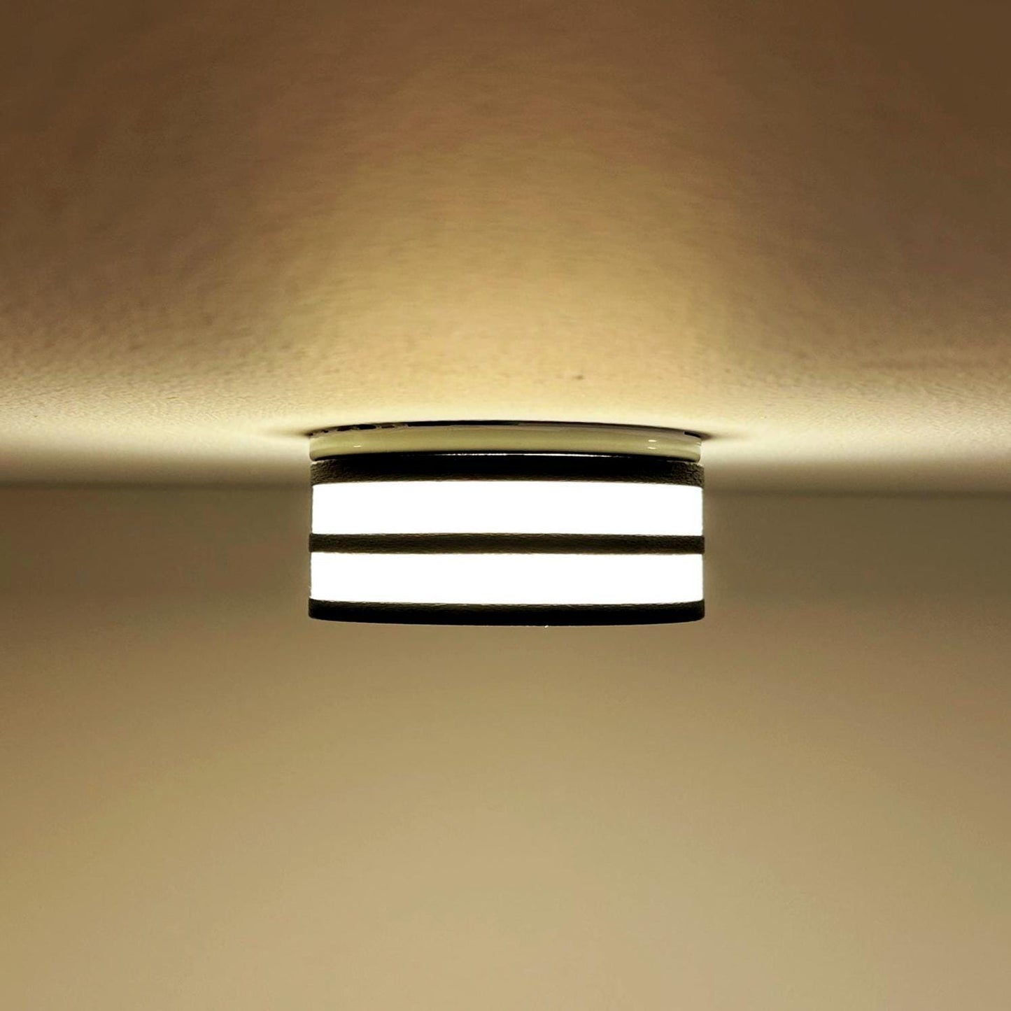 Glow Dome Strata Recessed Light Diffuser - Black & White Gold LED Downlight Cover