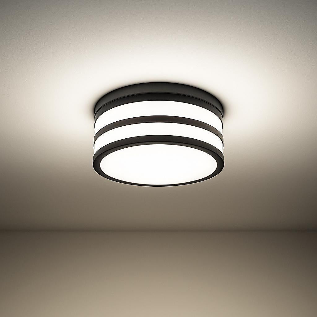 Glow Dome Strata Recessed Light Diffuser - Black & White Gold LED Downlight Cover