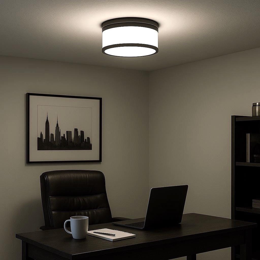 Glow Dome Halo Recessed Light Diffuser - Black & White Gold LED Downlight Cover