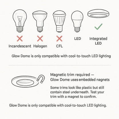 Glow Shade Recessed Light Diffuser - White Gold LED Downlight Shade