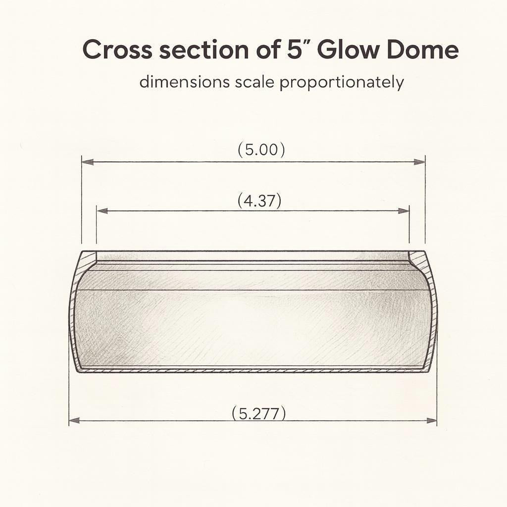 Glow Dome Slim Recessed Light Diffuser - White Gold LED Downlight Covers - Renter Friendly