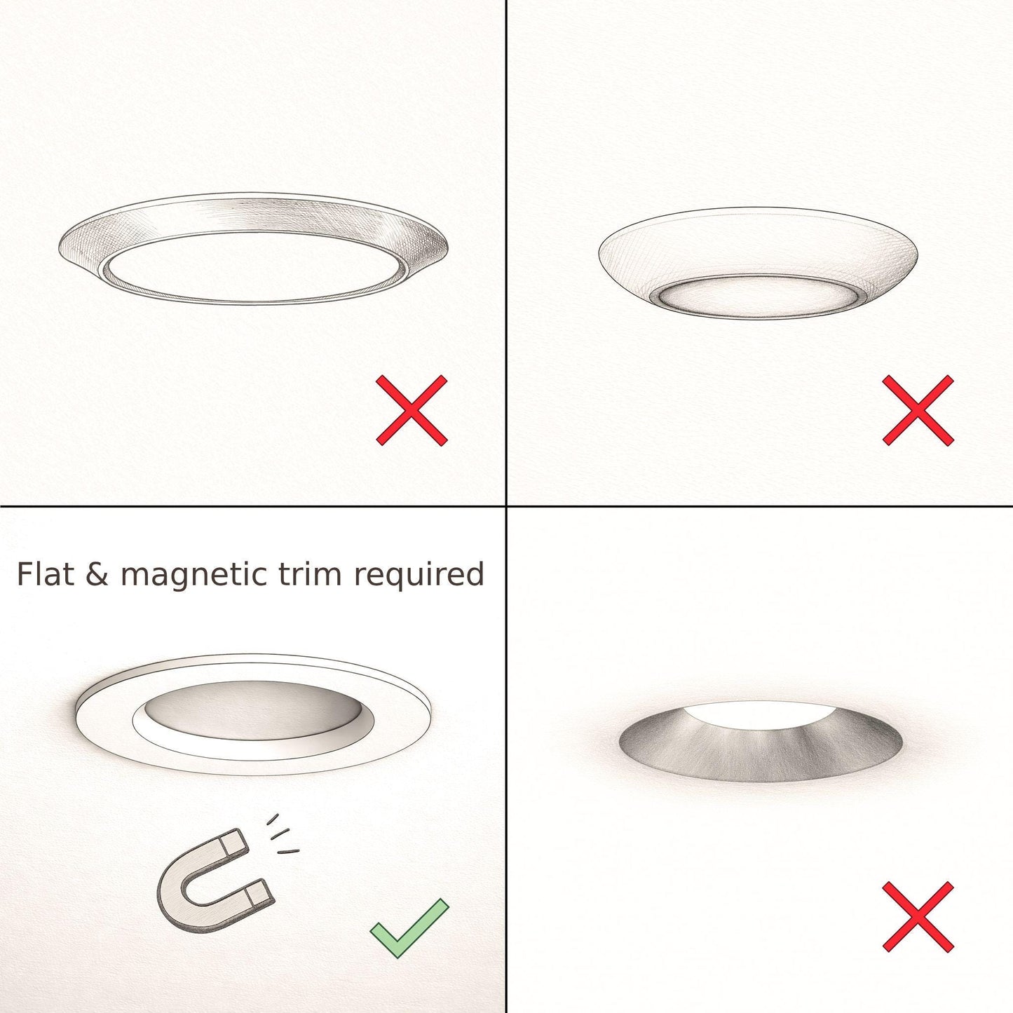 Glow Shade Pot Light Cover – Magnetic LED Light Diffuser